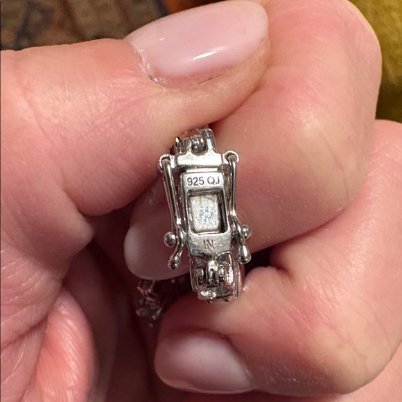 Zales Silver and Blue Gemstone Bracelet - Picture 7 of 7